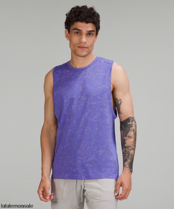 Lululemon Deutschland DELULU975 | Metal Vent Tech ärmelloses Shirt 20 Block Floral Prosecco